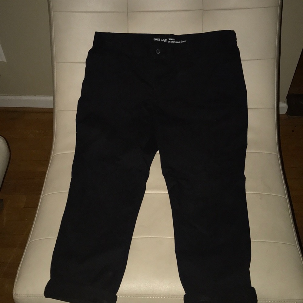 Gap khakis slim city true black size 8 pants